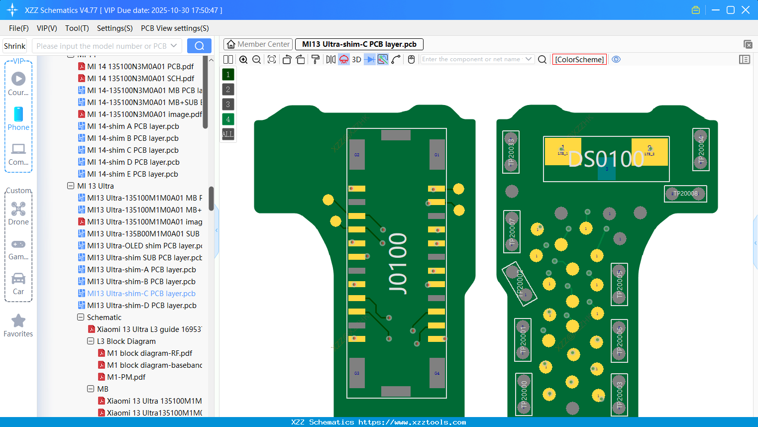 Xiaomi MI13 Ultra-shim-C PCB Layer